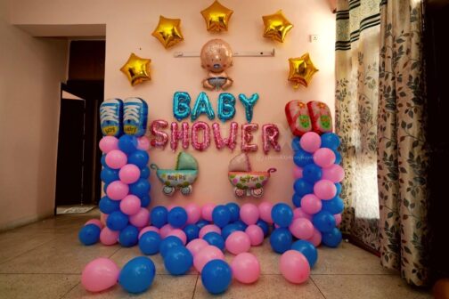 Baby Shower Decoration Blue Pink Balloon