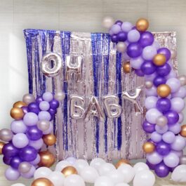 Baby Shower Purple Theme Decoration