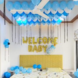 Blue Welcome Baby Decoration