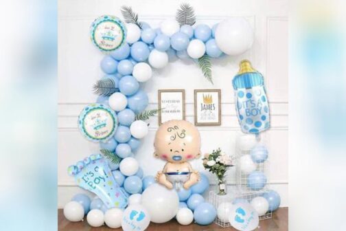 Pastel Blue Welcome Baby Boy Decoration