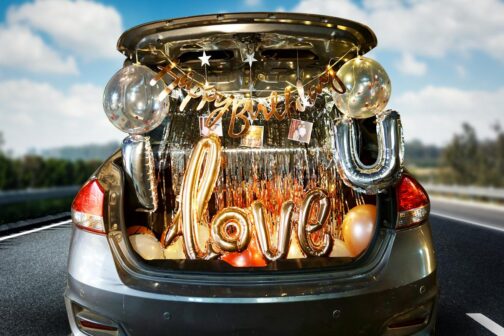 Rosegold Car Boot Surprise Decoration