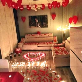 Balloons and Candles Romantic Decoration