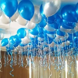 Blue and Silver Birthday Party Decoration