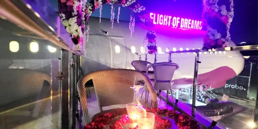Dinner date on Aircraft wings
