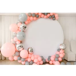 Dreamy Balloon Garland White Backdrop