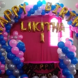 Simple Colorful Hall Birthday Decoration - Birthday Kings