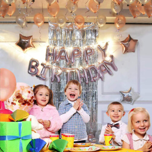 Rose Gold Theme Birthday Party Decoration - Image 3