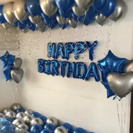 Simple Chrome Balloon Decoration