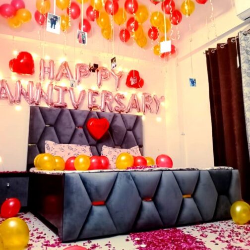 Surprise Anniversary Bedroom Decoration