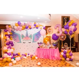 Unicorn Theme Kids Birthday Personalised Decoration