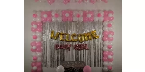 Welcome baby Girl Pink decoration